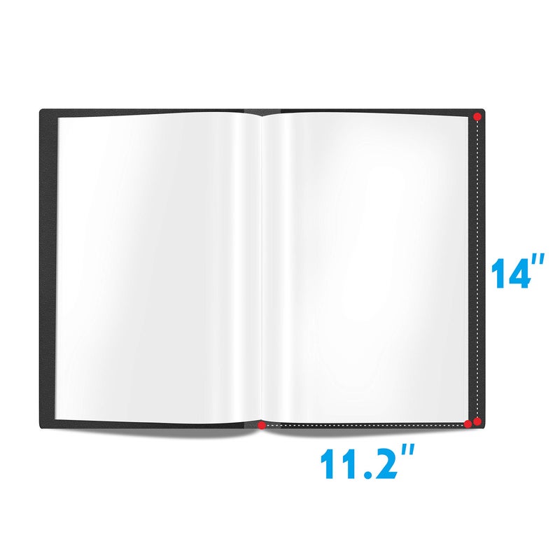 Vantasii Presentation Book 40 Clear Pockets Sleeves Protectors Art Portfolio Clear Book for Artwork, Report Sheet, Letter(Can Accommodate 14 X 11inch) - Image 4
